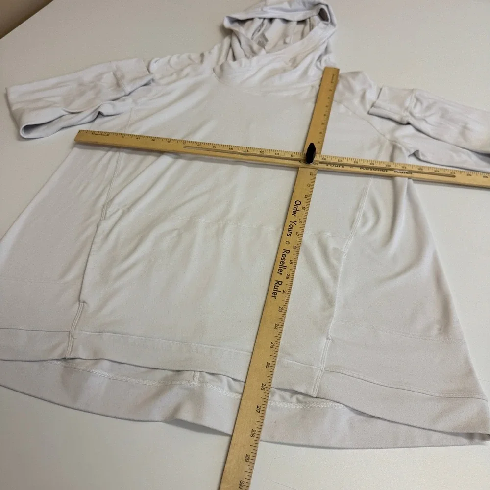 Lululemon Hoodie Womens 12 White Hooded Pullover‎ Athleisure Yoga